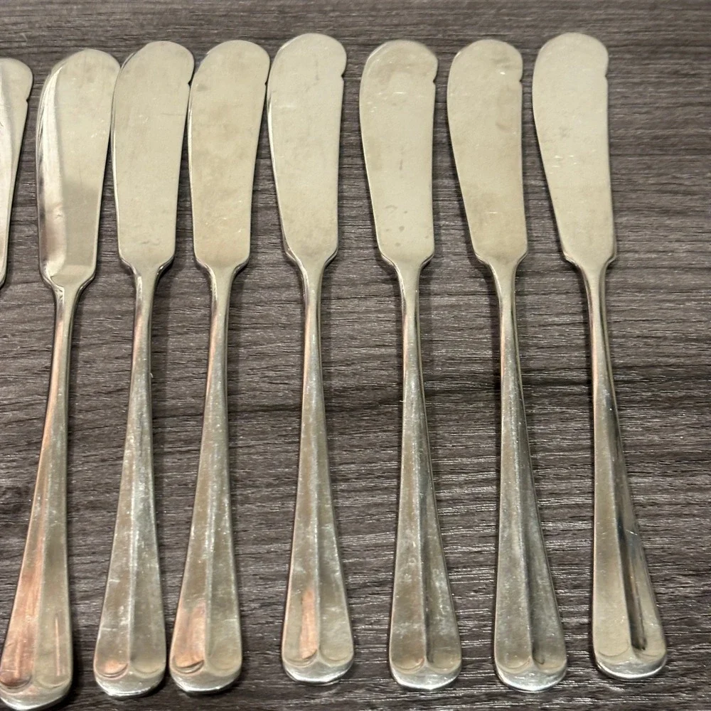 Retroneu 18/8 Stainless Steel Flatware Butter Spreader Set of 6 Korea Silver